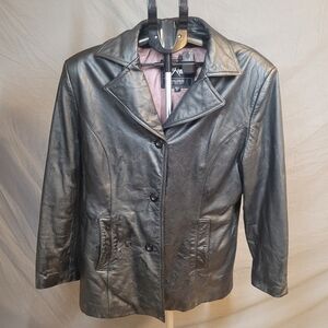 Vintage Maxima / Wilson's Black Leather Jacket